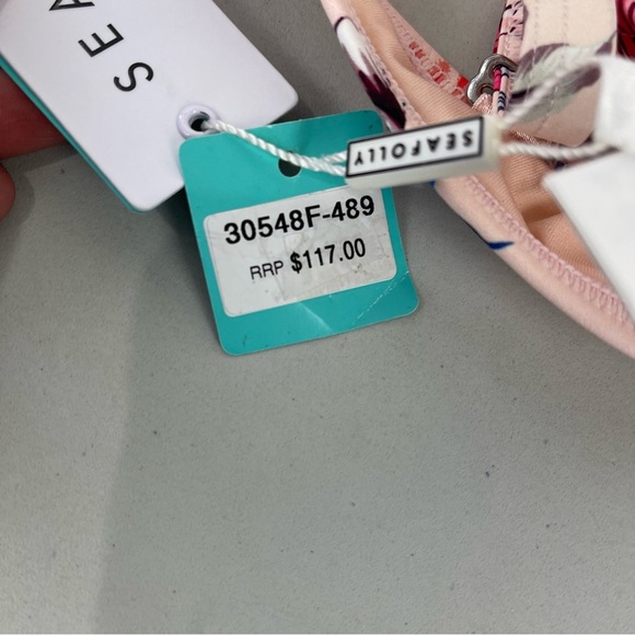 NEW Seafolly Water Garden Convertible Cross Back Bikini Top Underwire Sz 4 US - Picture 11 of 11